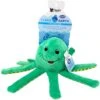 Spunky Pup Clean Earth Plush Octopus Dog Toy, Green, Small