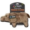 Spunky Pup Tough Plush Dog Toy, Gray, Hippo