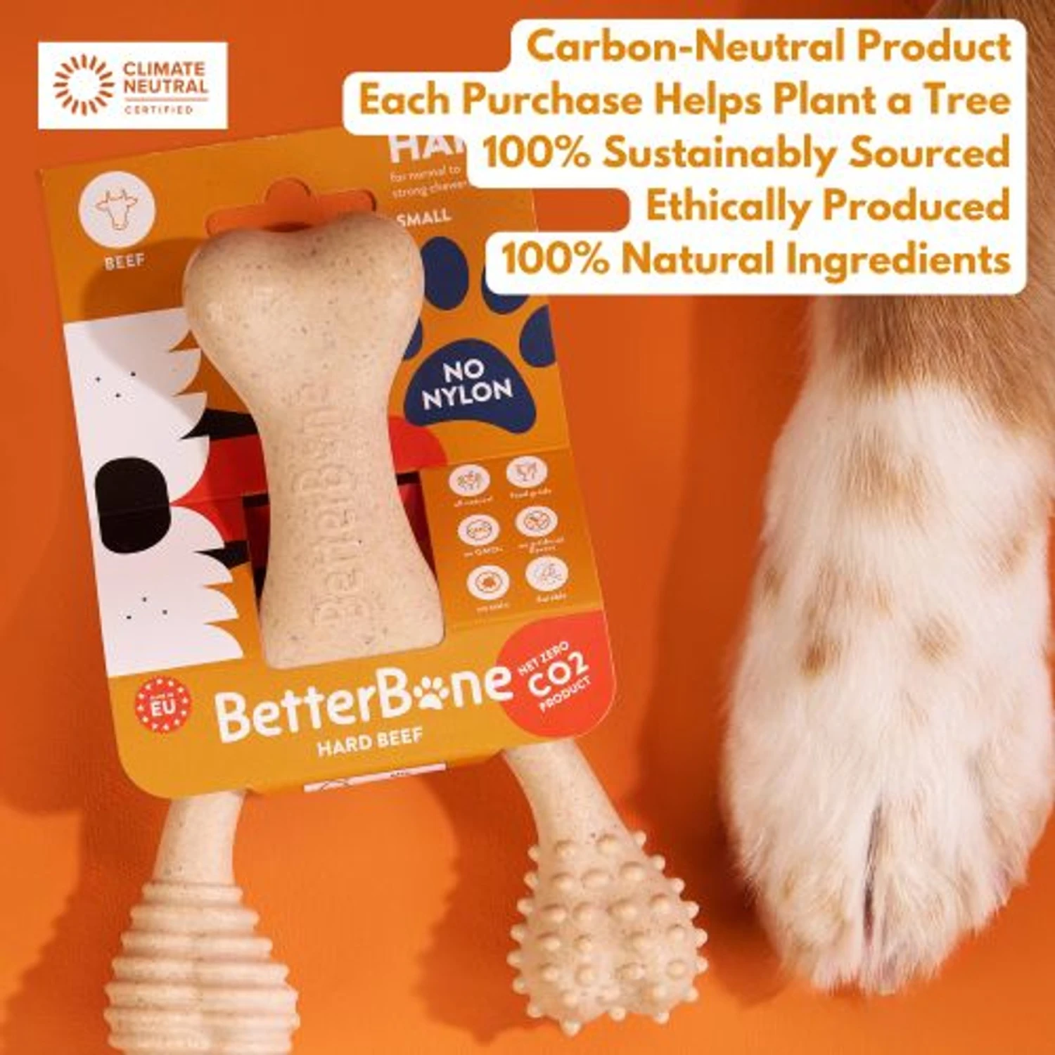 BetterBone Tough Beef Dog Toy, Natural 6 BetterBone Tough Beef Dog Toy, Natural - Image 6