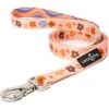 Lucy & Co. The Let's Groove Polyester Padded Handle Dog Leash, Coral