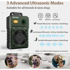 PATPET U11 Auto Anti Bark Device Outdoor Ultrasonic Dog Bark Control -PetSafe Kong Shop 929662 PT3. AC SS1800 V1692025413