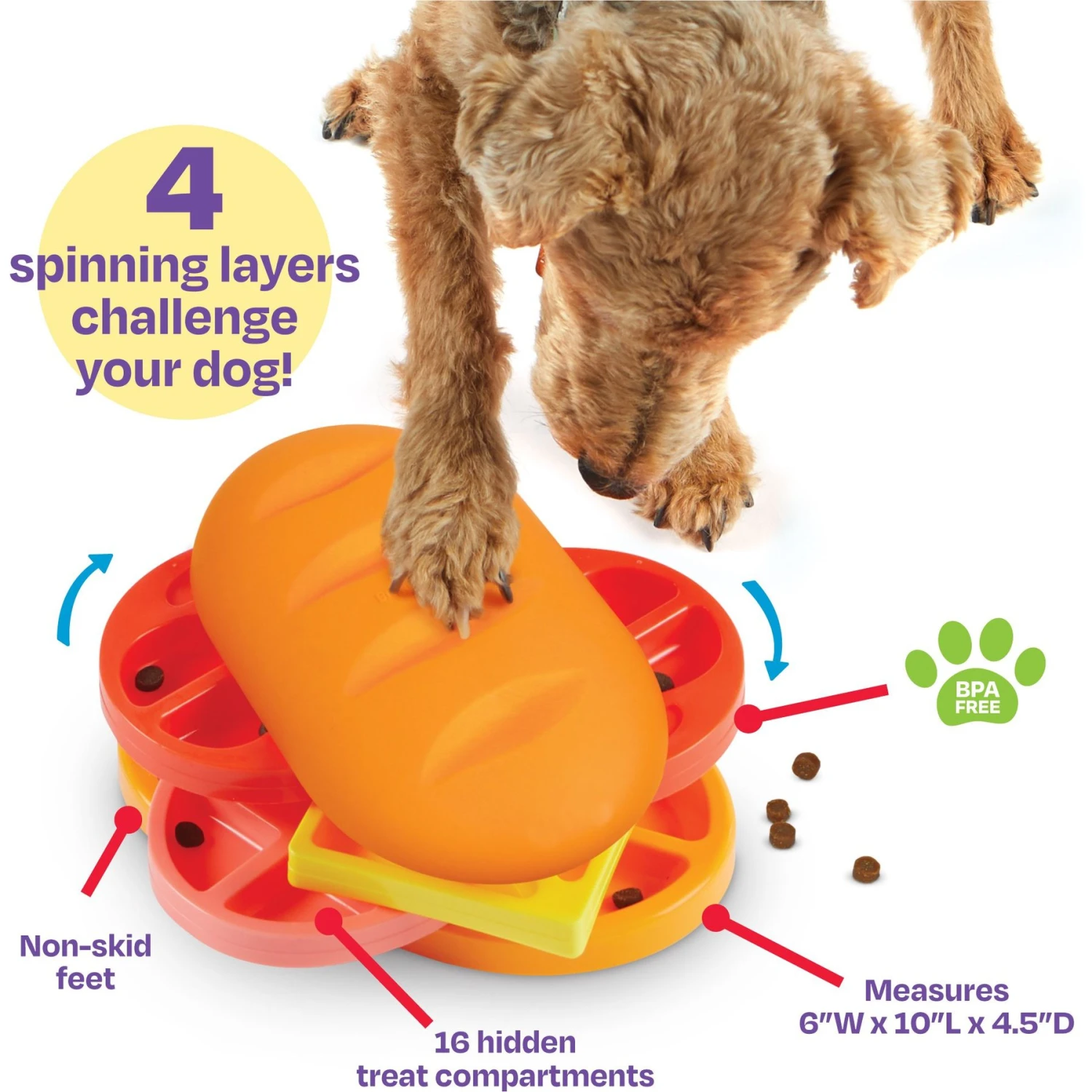 Brightkins Pupstrami Surprise! Treat Puzzle Dog Toy 2 Brightkins Pupstrami Surprise! Treat Puzzle Dog Toy - Image 2