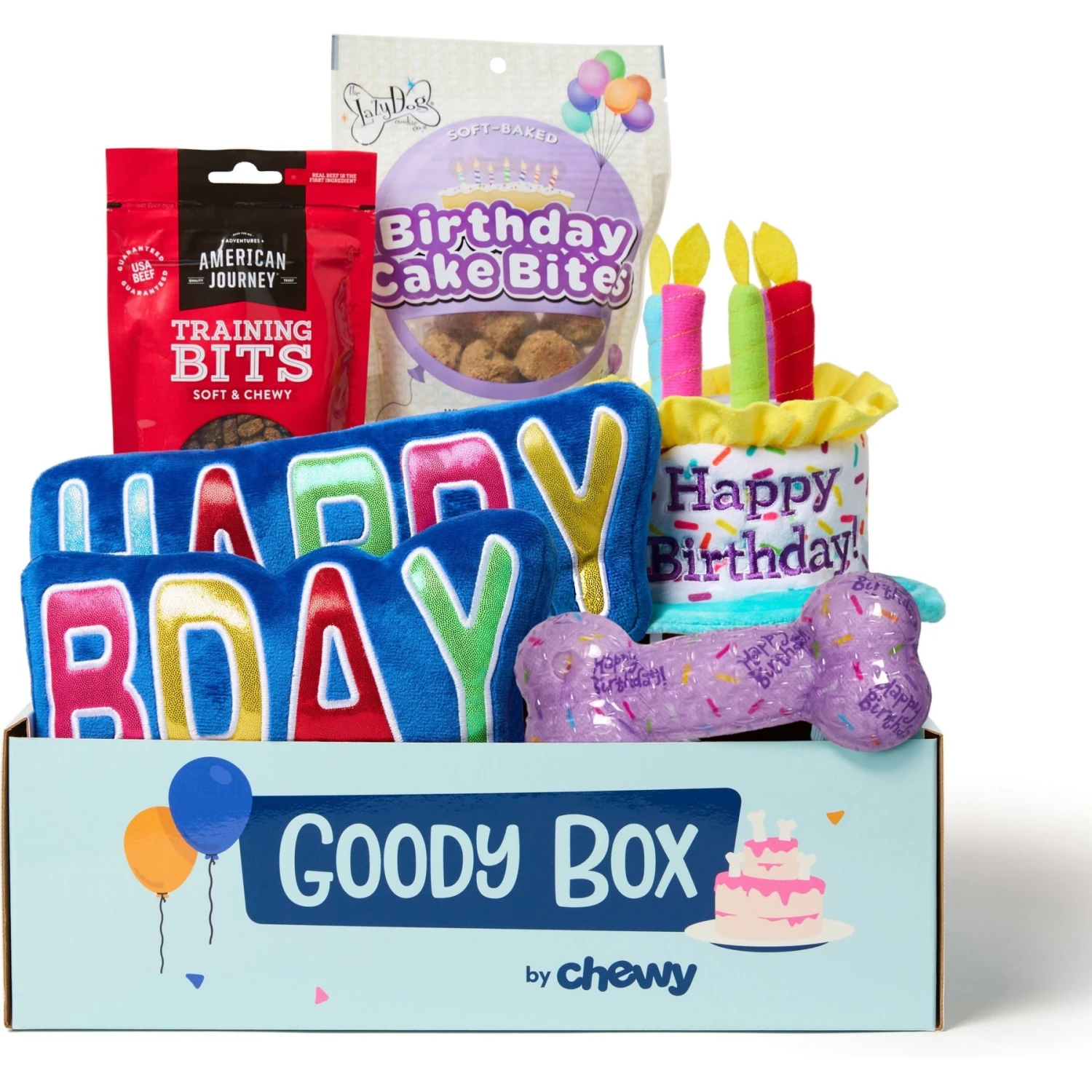 Goody Box Birthday Dog Toys & Treats & Pooch Creamery Peanut Butter Flavor Ice Cream Mix Dog Treat, 5.25-oz Cup 2 Goody Box Birthday Dog Toys & Treats & Pooch Creamery Peanut Butter Flavor Ice Cream Mix Dog Treat, 5.25-oz Cup - Image 2
