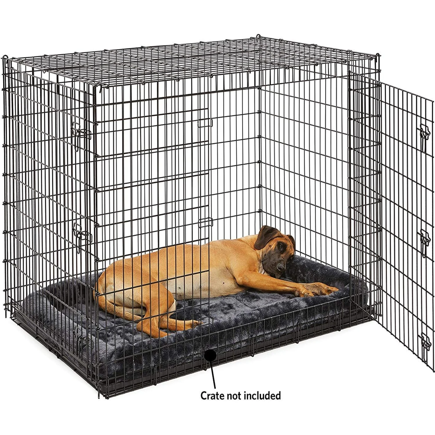 Frisco Heavy Duty Single Door Wire Dog Crate & MidWest Quiet Time Fleece Dog Crate Mat 9 Frisco Heavy Duty Single Door Wire Dog Crate & MidWest Quiet Time Fleece Dog Crate Mat - Image 9