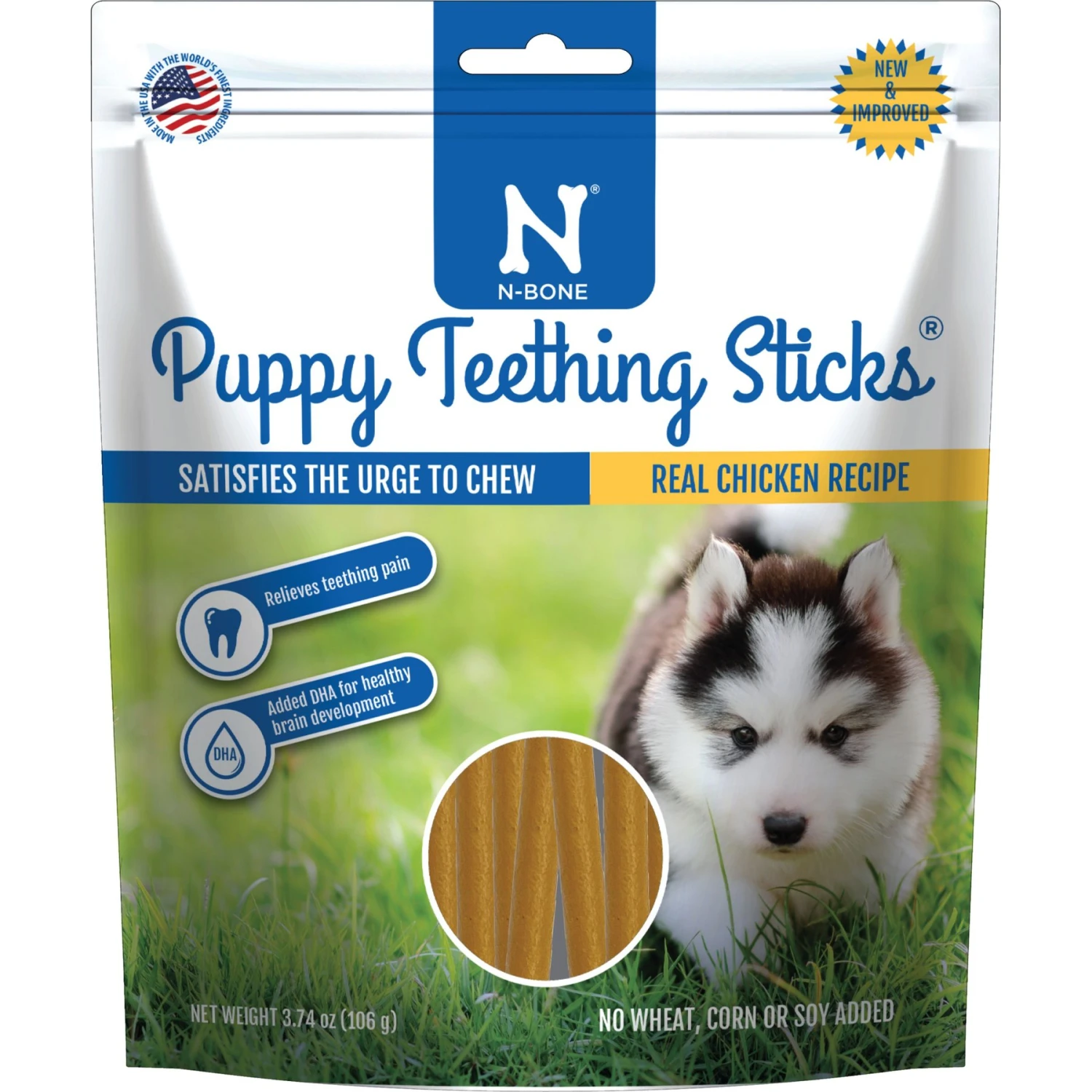 N-Bone Puppy Teething Sticks Chicken Flavor Dog Treats & Nylabone Healthy Edibles Bacon, Roast Beef, & Turkey Puppy Starter Kit Dog Treats 2 N-Bone Puppy Teething Sticks Chicken Flavor Dog Treats & Nylabone Healthy Edibles Bacon, Roast Beef, & Turkey Puppy Starter Kit Dog Treats - Image 2