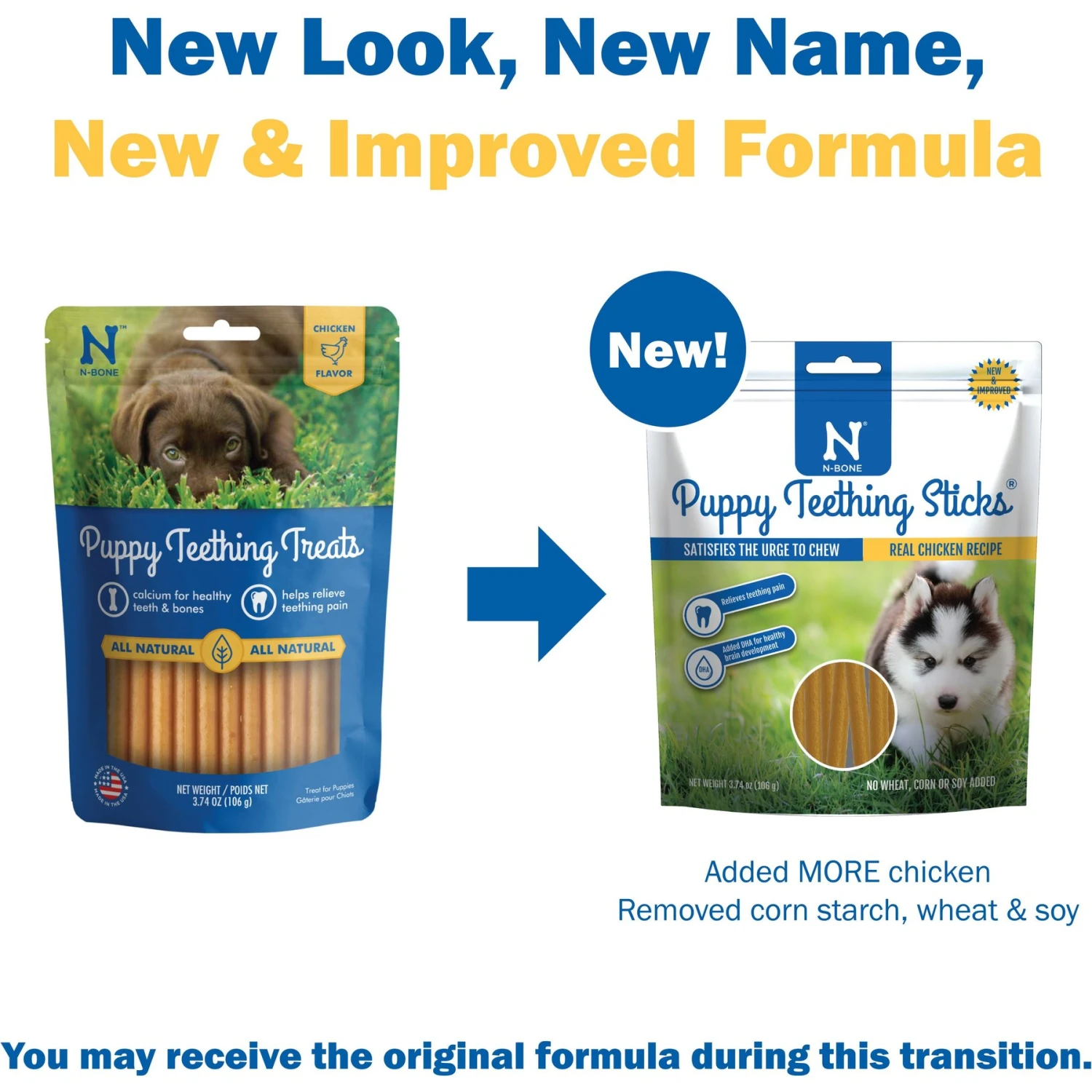 N-Bone Puppy Teething Sticks Chicken Flavor Dog Treats & Nylabone Healthy Edibles Bacon, Roast Beef, & Turkey Puppy Starter Kit Dog Treats 5 N-Bone Puppy Teething Sticks Chicken Flavor Dog Treats & Nylabone Healthy Edibles Bacon, Roast Beef, & Turkey Puppy Starter Kit Dog Treats - Image 5
