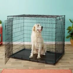 MidWest Solutions Series XX-Large Heavy Duty Double Door Wire Dog Crate, 54 Inch & MidWest Quiet Time Fleece Dog Crate Mat -PetSafe Kong Shop 939374 PT4. AC SS1800 V1691785952