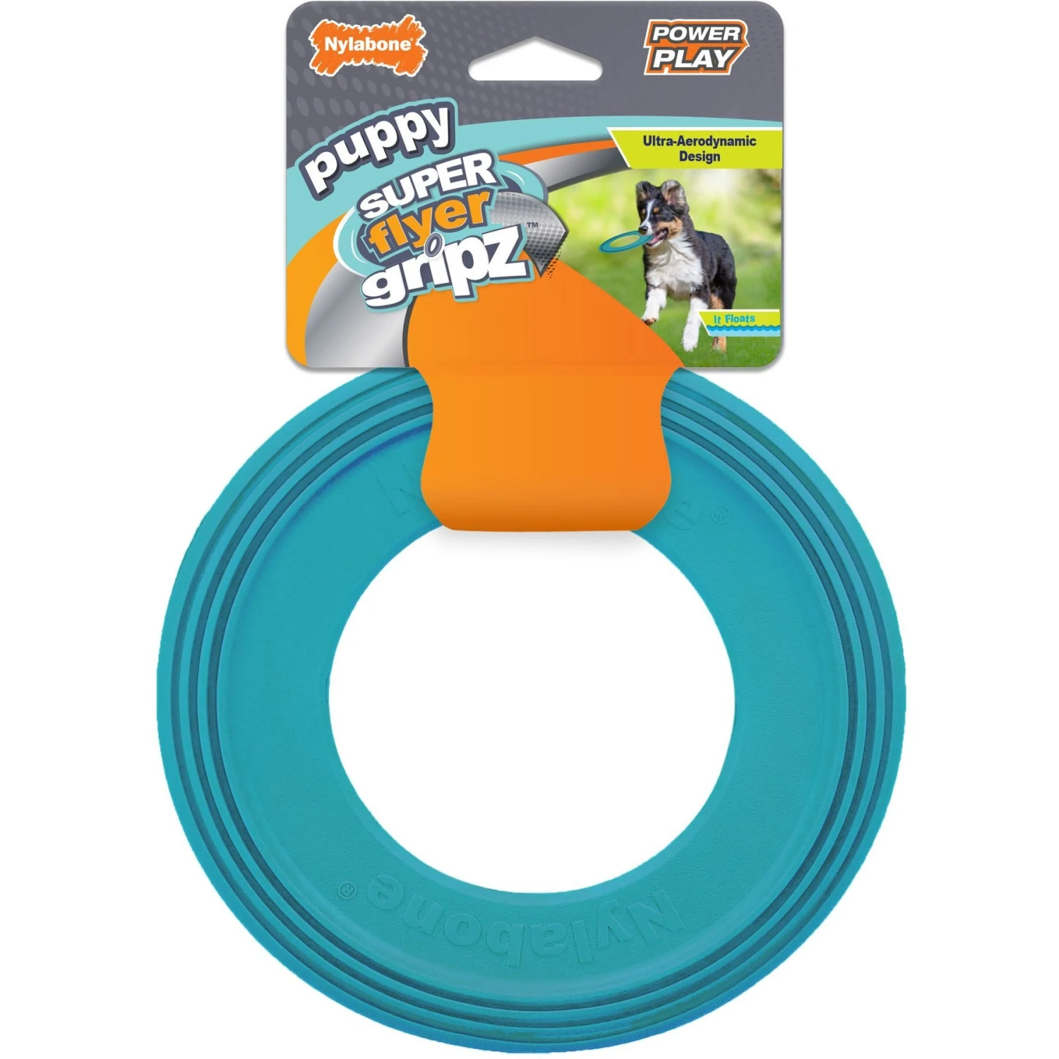 Nylabone Power Play Super Flyer Puppy Toy, Blue 1 Nylabone Power Play Super Flyer Puppy Toy, Blue
