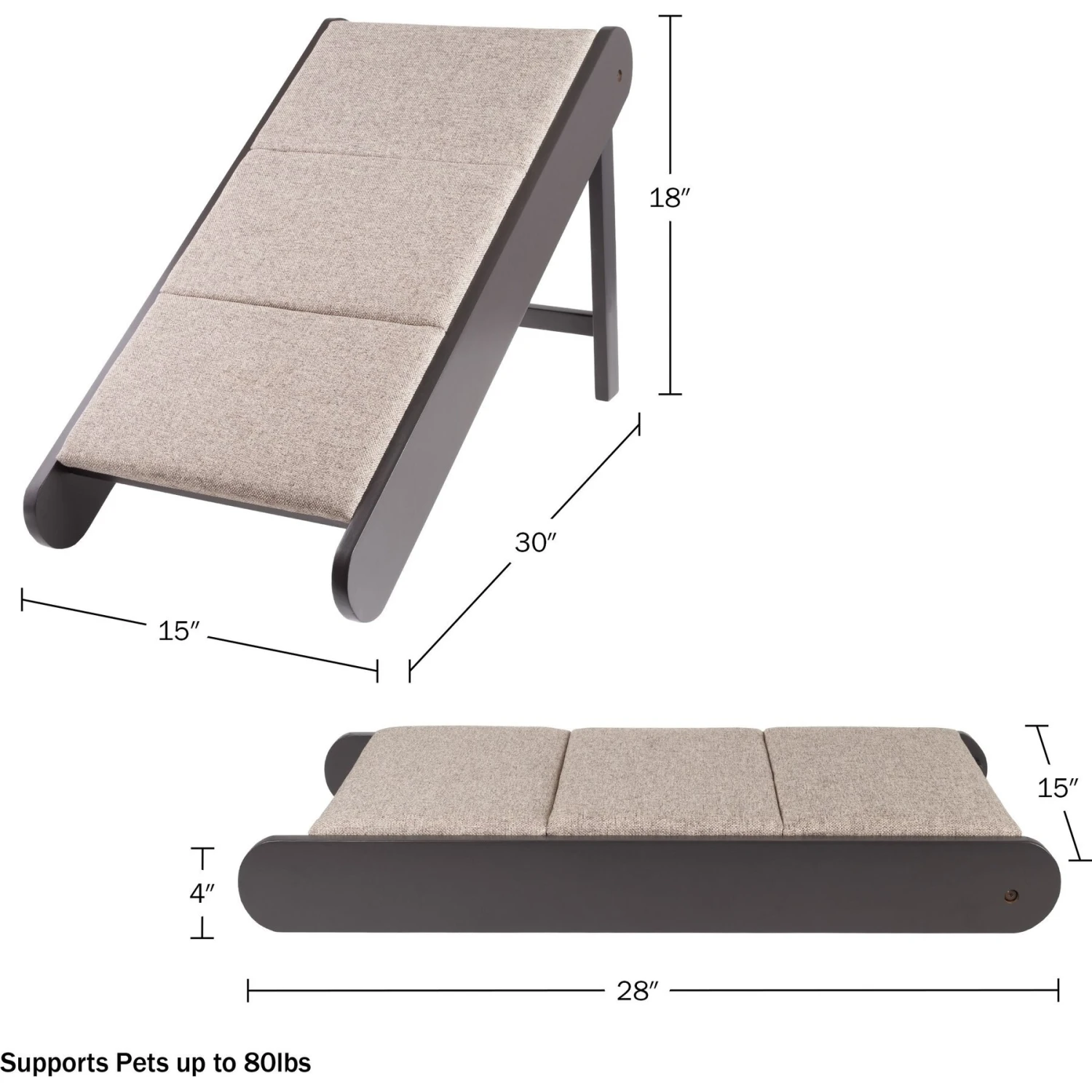Pet Adobe Foldable Wooden Dog & Cat Ramp 2 Pet Adobe Foldable Wooden Dog & Cat Ramp - Image 2