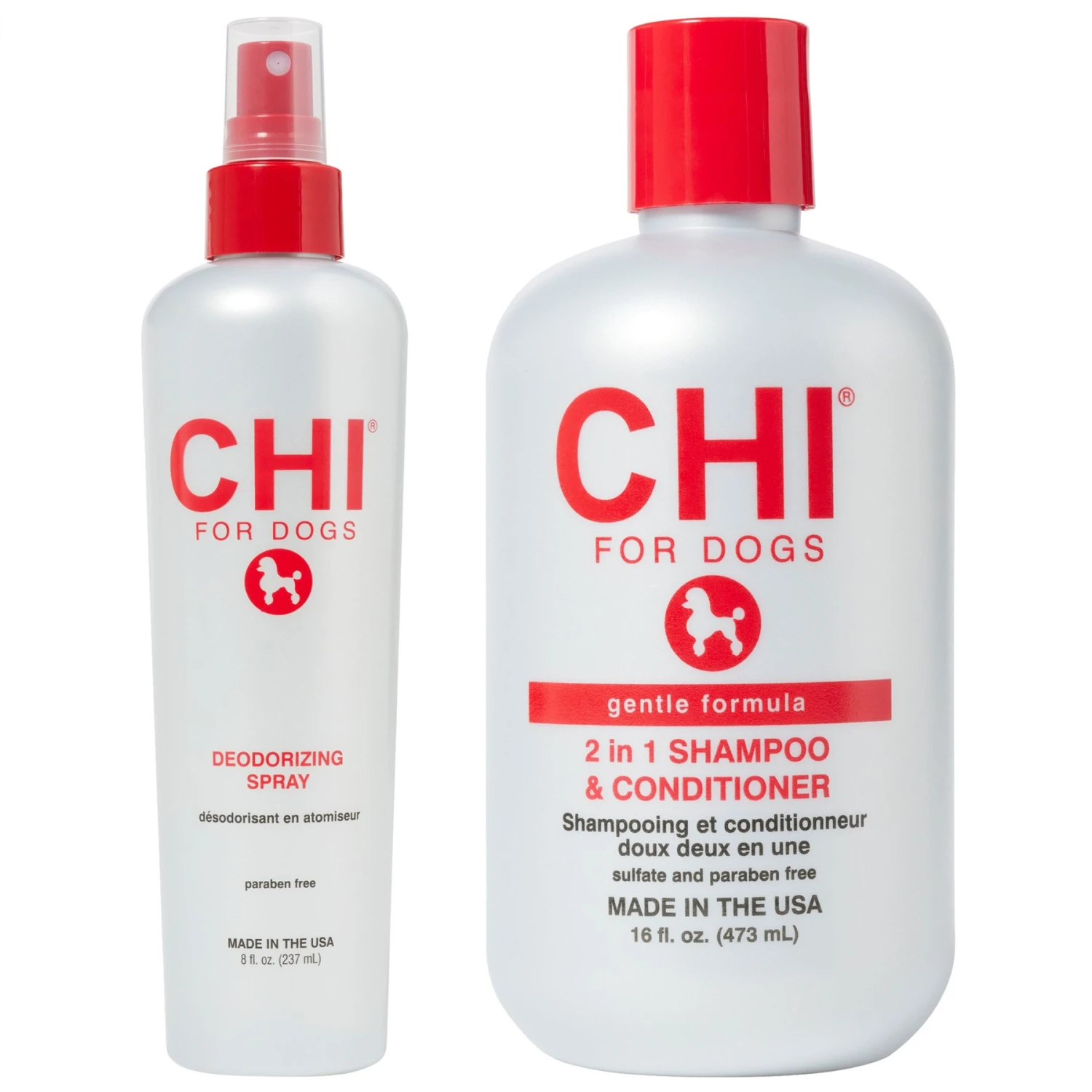 CHI Gentle 2 In1 Dog Shampoo & Conditioner & CHI Deodorizing Dog Spray 1 CHI Gentle 2 In1 Dog Shampoo & Conditioner & CHI Deodorizing Dog Spray