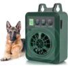 Hoistspark Rechargeable Weather-Proof Ultrasonic Dog Bark Control Training, Green
