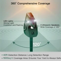 Hoistspark PIR Motion Detector Animal Repeller Devices With Solar Energy & 2 Working Modes Dog Bark Control, Green 12 Hoistspark PIR Motion Detector Animal Repeller Devices With Solar Energy & 2 Working Modes Dog Bark Control, Green -PetSafe Kong Shop 944014 PT3. AC SS1800 V1695051961