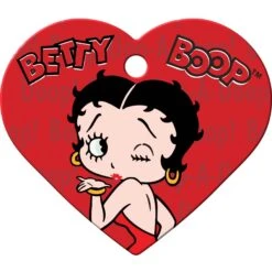 Quick-Tag Betty Boop Blow Kiss Heart Dog ID Tag
