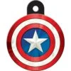 Quick-Tag Marvel Captain America With Shield Circle Dog ID Tag