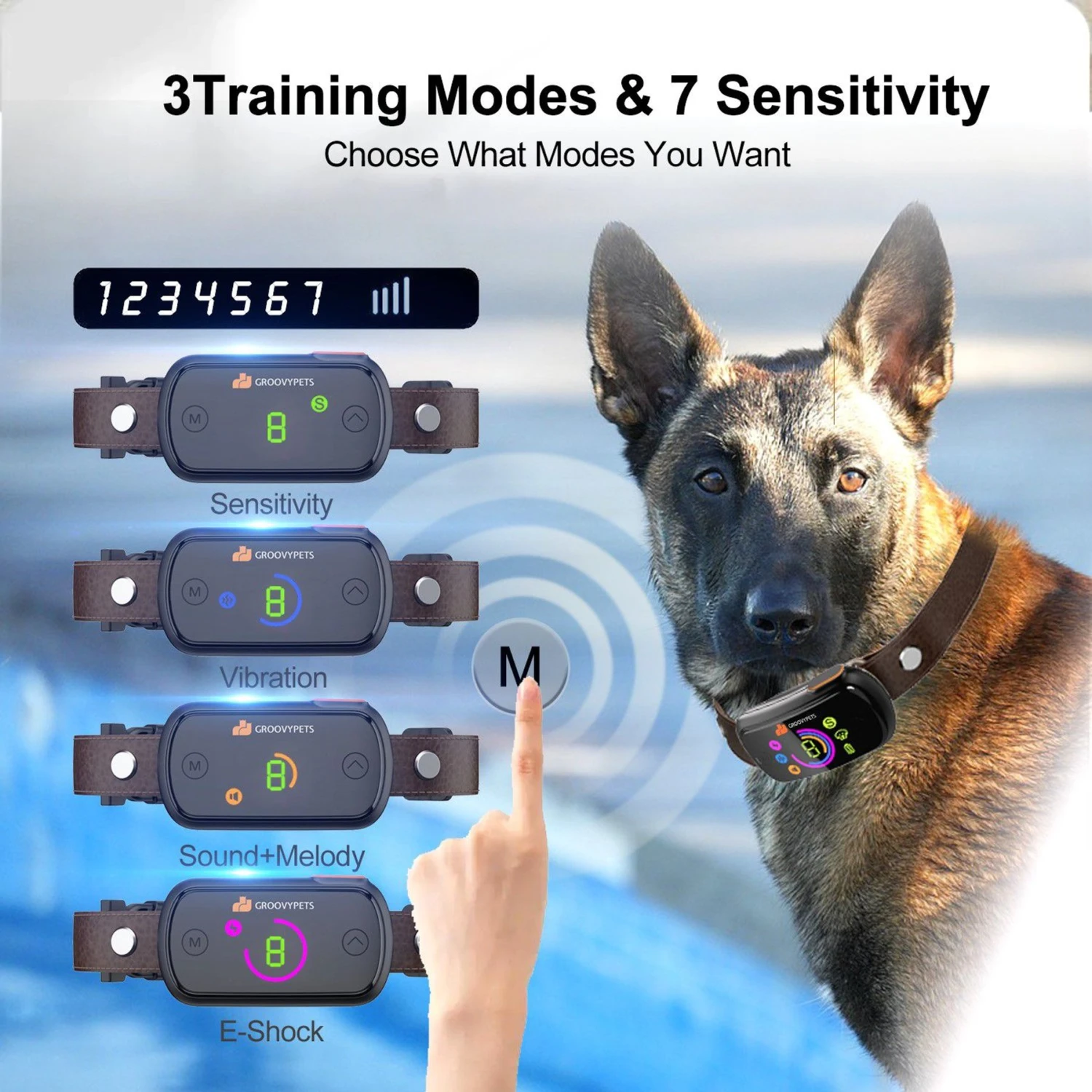 GroovyPets Waterproof Smart Barking Control Dog Collar 4 GroovyPets Waterproof Smart Barking Control Dog Collar - Image 4
