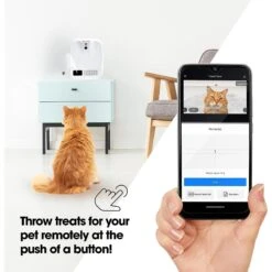 Closer Pets TreatView With Pet Camera Dog & Cat Treat Dispenser, White -PetSafe Kong Shop 959654 PT2. AC SS1800 V1694721694
