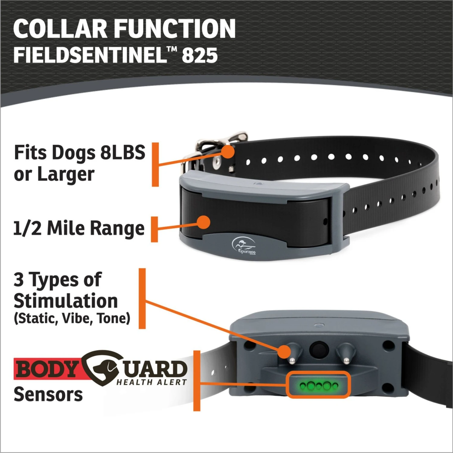 SportDOG FieldSentinel 825 Remote Training Dog Collar, Black 5 SportDOG FieldSentinel 825 Remote Training Dog Collar, Black - Image 5