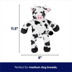 Frisco Monkey Plush With Rope Squeaky Dog Toy & Frisco Cow Plush With Inside Rope Squeaky Dog Toy -PetSafe Kong Shop 961998 PT6. AC SS1800 V1694784008