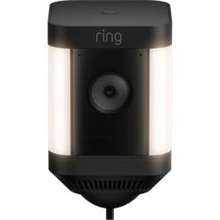 Ring Spotlight Cam Plus Plug-In Outdoor WiFi Pet Camera, Black
