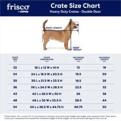 Frisco XX-Large Heavy Duty Double Door Wire Dog Crate, 54 Inch -PetSafe Kong Shop 97489 PT2. AC SS1800 V1667859374