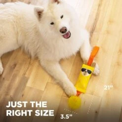 Outward Hound Fire Biterz Tugz Llama Durable Firehose With Squeaking Ball Dog Toy, Yellow -PetSafe Kong Shop 976150 PT5. AC SS1800 V1696606549