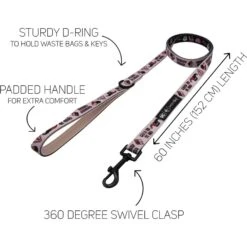 Sassy Woof Harley Quinn Dog Leash, Pink, 5-ft Long, 4/5-in Wide 6 Sassy Woof Harley Quinn Dog Leash, Pink, 5-ft Long, 4/5-in Wide -PetSafe Kong Shop 980886 PT2. AC SS1800 V1698345269