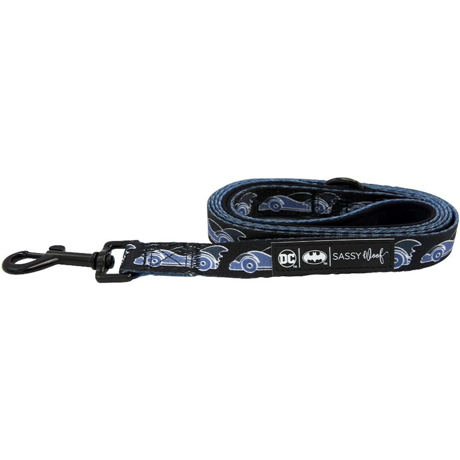 Sassy Woof Batman Dog Leash, Black, 5-ft Long, 4/5-in Wide 2 Sassy Woof Batman Dog Leash, Black, 5-ft Long, 4/5-in Wide - Image 2