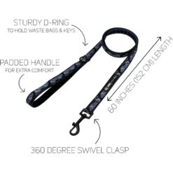 Sassy Woof Batman Dog Leash, Black, 5-ft Long, 4/5-in Wide 6 Sassy Woof Batman Dog Leash, Black, 5-ft Long, 4/5-in Wide -PetSafe Kong Shop 981222 PT2. AC SS1800 V1698345327