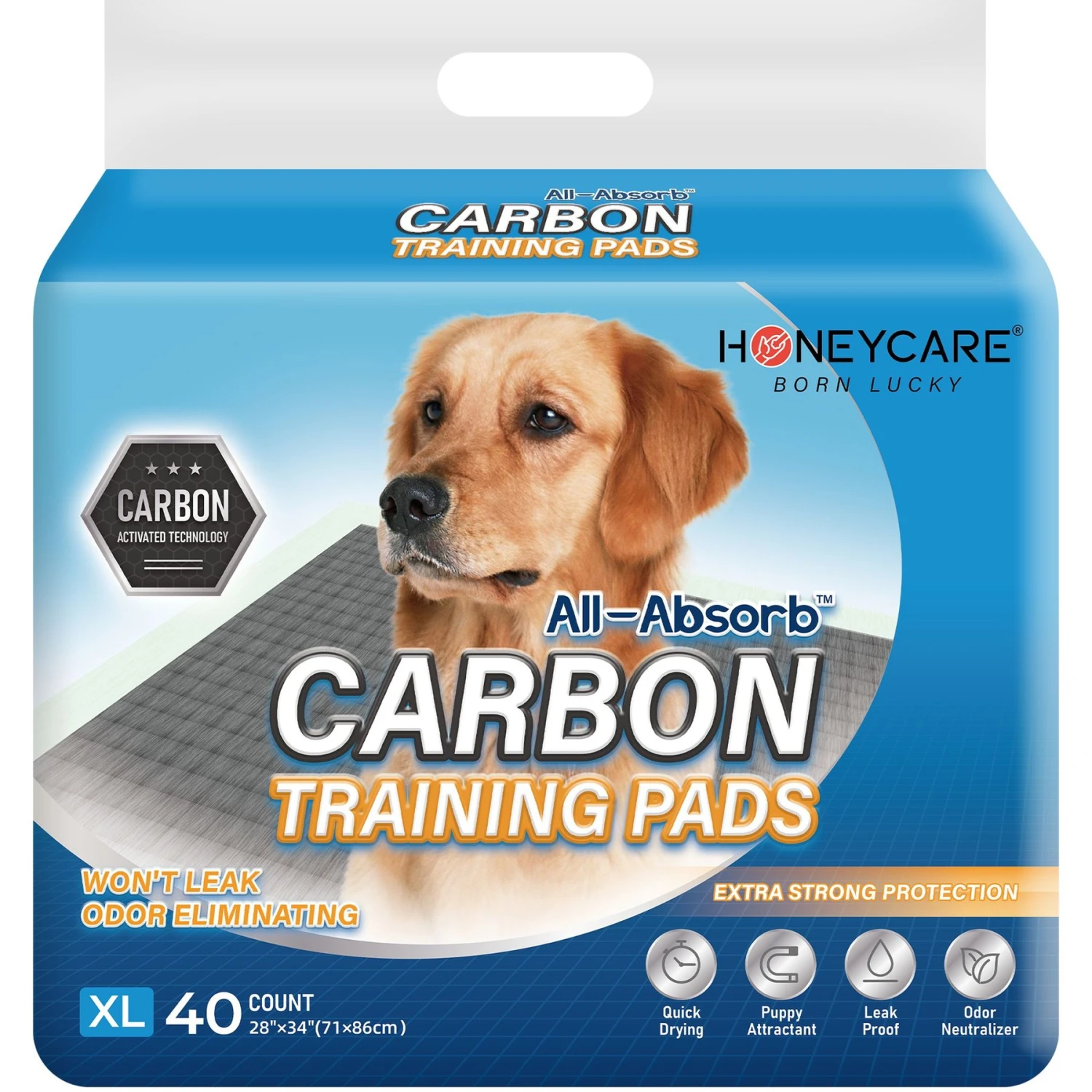 Honey Care All-Absorb Charcoal Carbon Eliminating Urine Odor Dog Training Pads, 28x34-in, 40 Count 1 Honey Care All-Absorb Charcoal Carbon Eliminating Urine Odor Dog Training Pads, 28x34-in, 40 Count