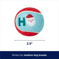 Frisco Holiday Santa's Helpers Plush Squeaky Dog Toy, 3 Count & Frisco Holiday Ho Ho Ho Fetch Squeaky Tennis Ball Dog Toy -PetSafe Kong Shop 986214 PT6. AC SS1800 V1698257734
