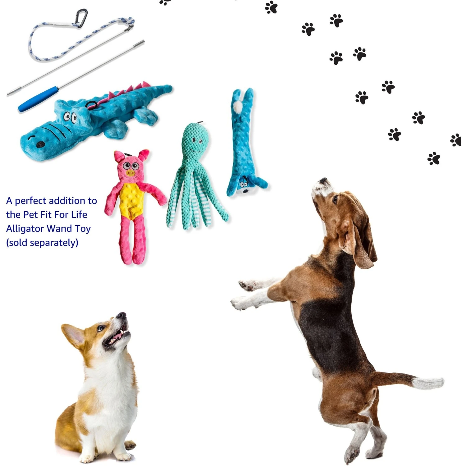 Pet Fit For Life Squeaky Plush Dog Toy For Alligator Wand, 3 Count 3 Pet Fit For Life Squeaky Plush Dog Toy For Alligator Wand, 3 Count - Image 3