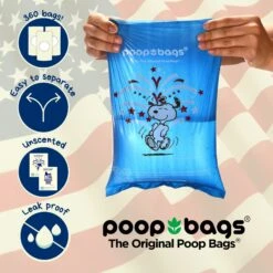 The Original Poop Bags Snoopy Line Americana Dog Waste Bags, 360 Count -PetSafe Kong Shop 989198 PT3. AC SS1800 V1703016557